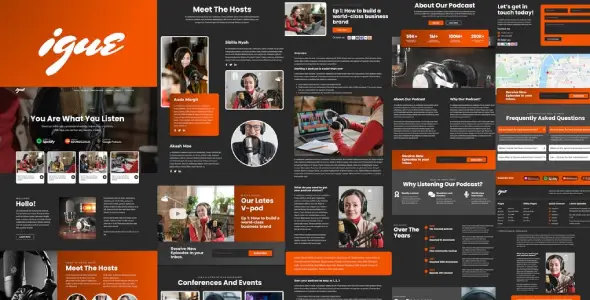 iGUE – Podcaster Elementor Template Kit